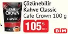 CAFE CROWN ÇÖZÜNEBİLİR KAHVE CLASSİC 100 G CAFE CROWN ÇÖZÜNEBİLİR KAHVE CLASSİC 100 G